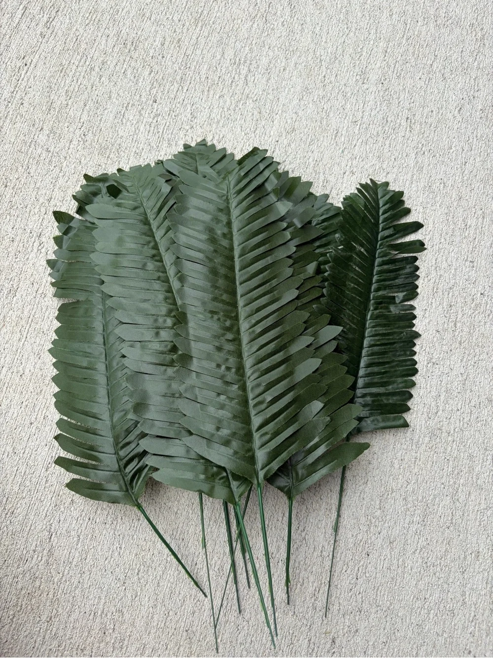 9 Artificial Palm Fern Garland Stems - Dark Green